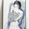 Bleu Affiche - Blanc et bleu