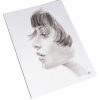 PROFIL affiche d'un portrait de femme de profil dessiné au crayon graphite