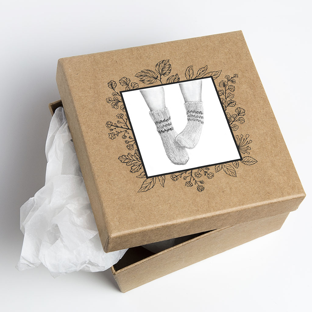 illustration de chaussettes en laine pour packaging