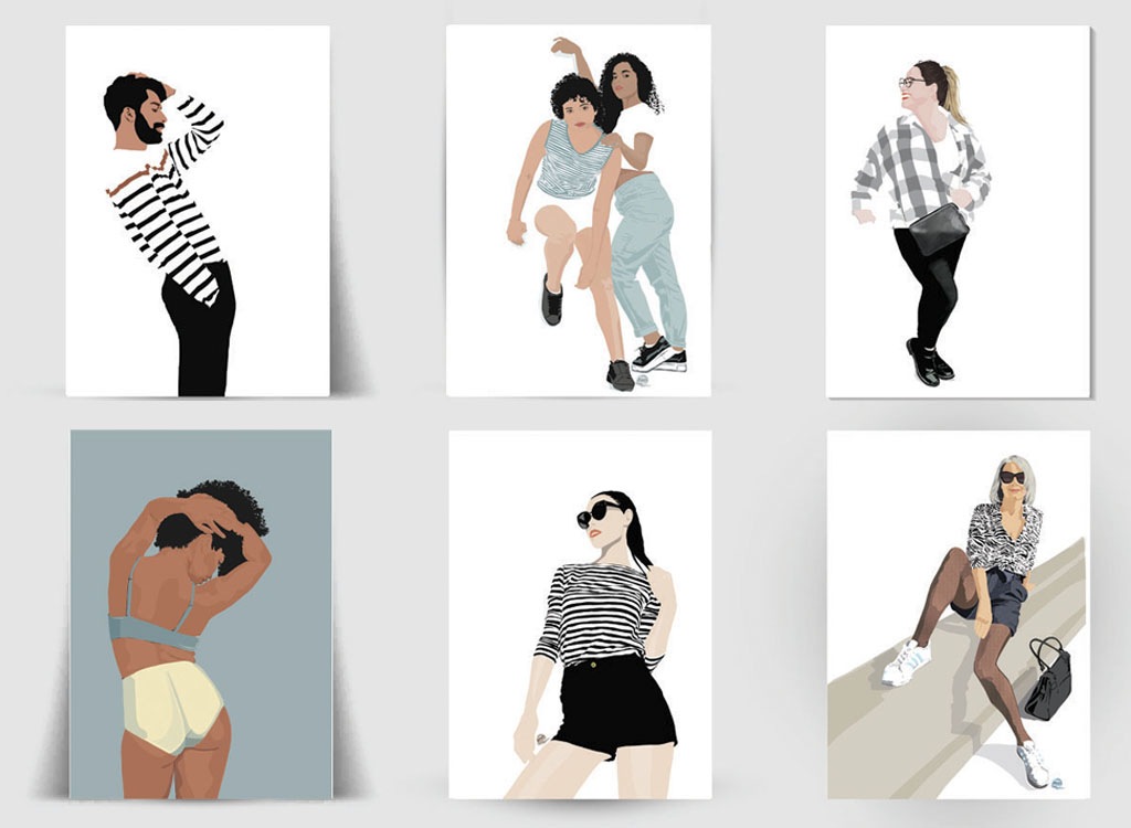 fashion illustration, dessin silhouette de mode