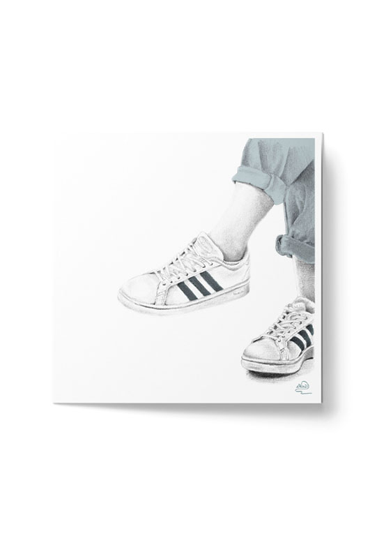 Affiche - Sneakers, En Adidas (bleu)