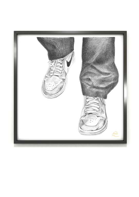 Affiche - Sneakers, En Nike (noir et blanc)