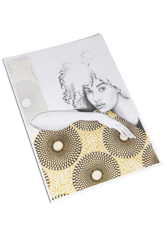 Affiche - Wax jaune