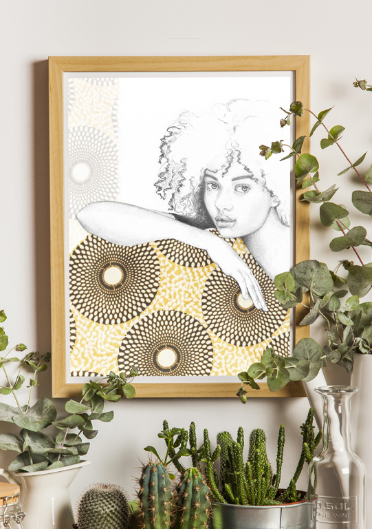 Affiche - Wax jaune
