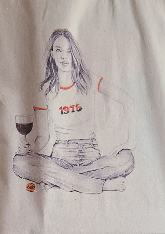 Tote Bag  imprimé  "1976"