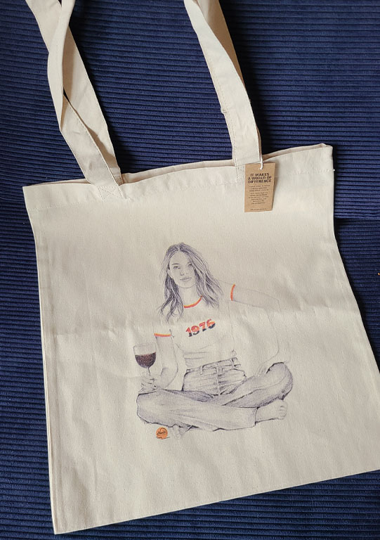 tote bag dans un style Vintage