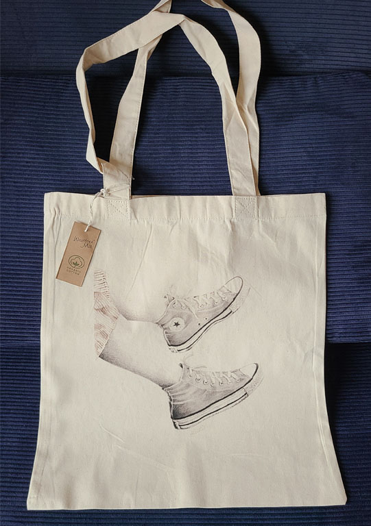 tote bag personnalisé avec illustration Converse