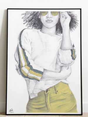 Affiche - 70's - En jaune