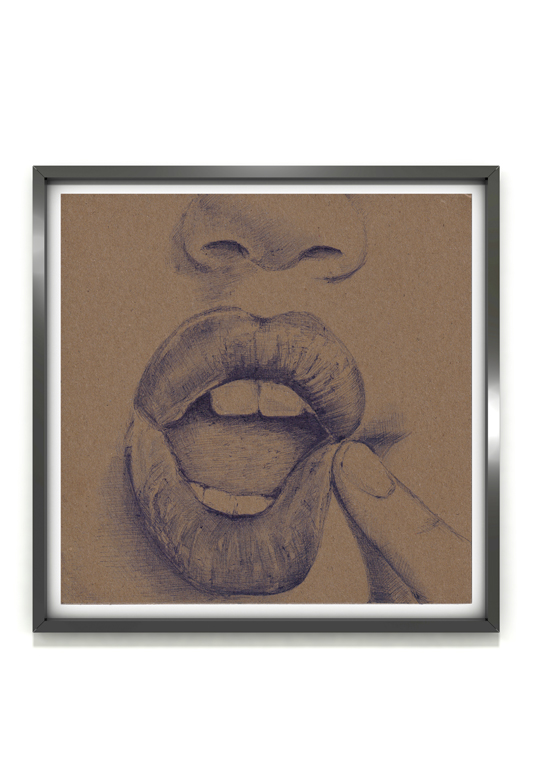 Dessin original au stylo bille - Réflexion