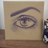 dessin au stylo d'un œil au regard intense