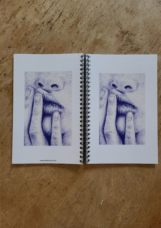 Carnet illustré "la moue"
