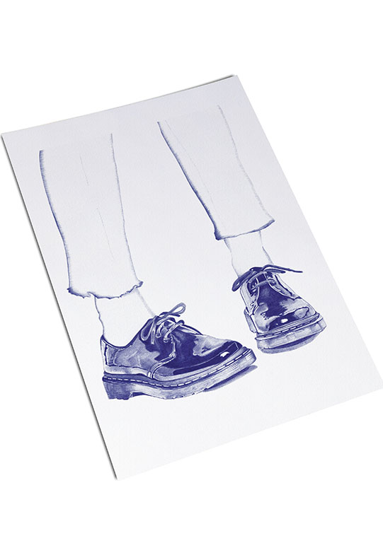 affiche dessin dr martens au stylo