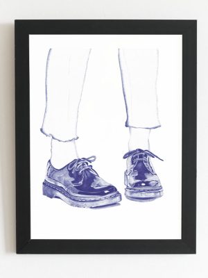 dessin au stylo de dr martens vernies