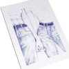 affiche d'un dessin au stylo bic de 2 femmes qui se tiennent la main