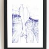 dessin au tylo bic représentant 2 femmes qui se tiennent la main