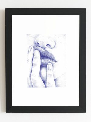 dessin de moue au bic bleu