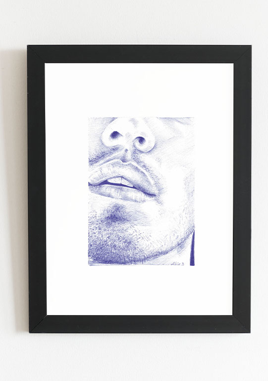 Affiche - Au stylo "portrait masculin"