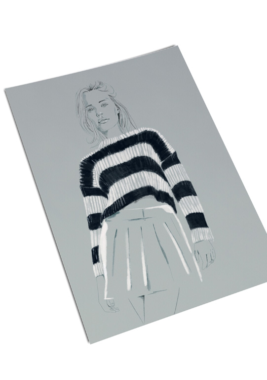 Digital art - Fashion style "noir et blanc"