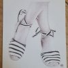 dessin d'espadrilles à rayures